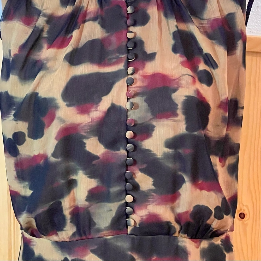 Ted Baker Elvinia Animal Print Button Up Mini Dress Sz-4 - Picture 4 of 9
